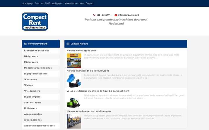 Captura de pantalla de compactrent.nl