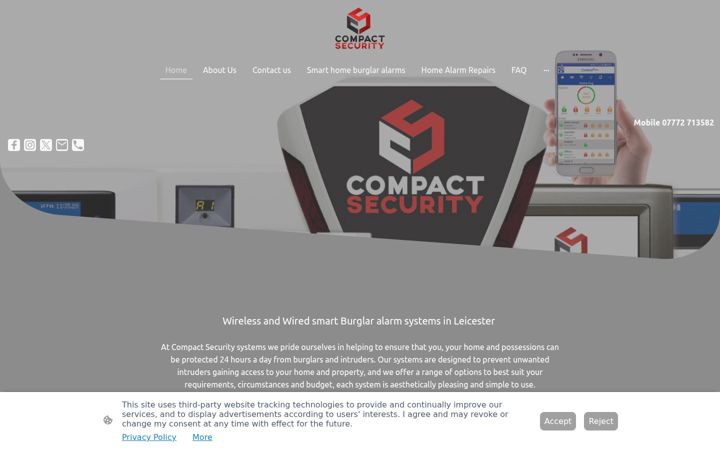 Ekrano kopija compactsecuritysystems.co.uk