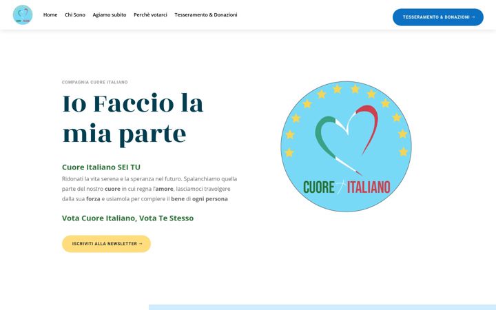 Screenshot of compagniacuoreitaliano.it