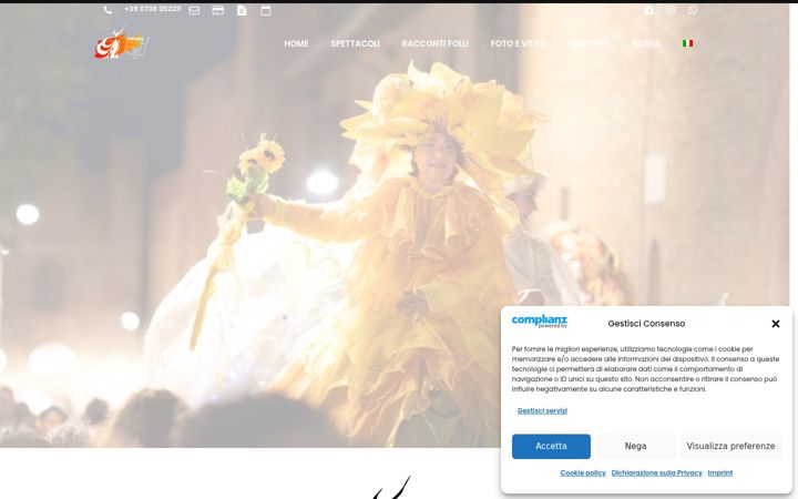 Screenshot of compagniadeifolli.it