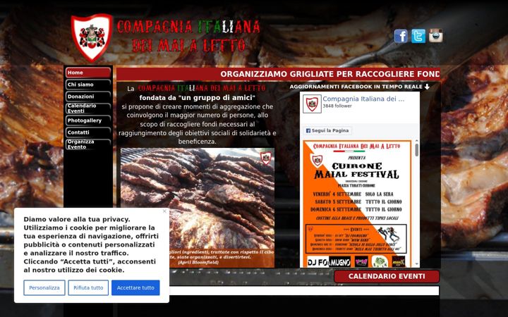 Screenshot of compagniadeimaialetto.it