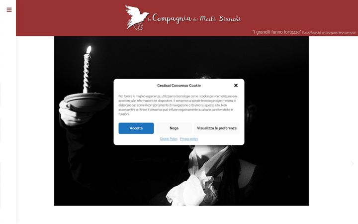 Screenshot of compagniadeimerlibianchi.it