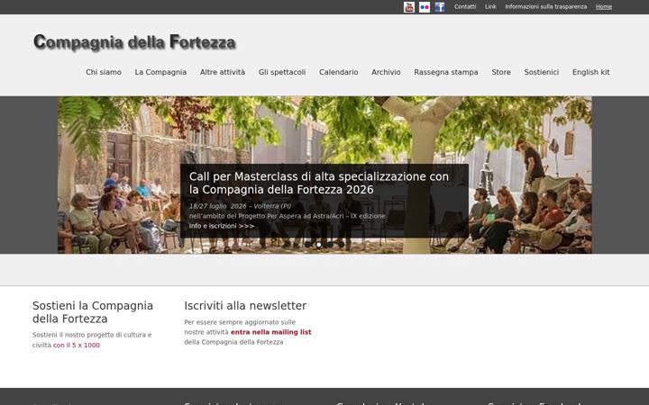 Screenshot of compagniadellafortezza.org
