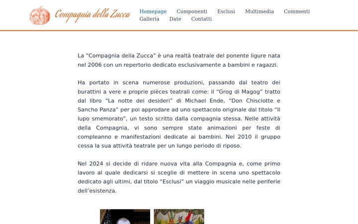 Snimka zaslona za compagniadellazucca.it