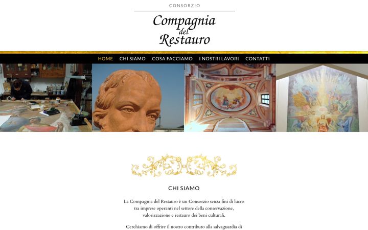 Snimka zaslona za compagniadelrestauro.it