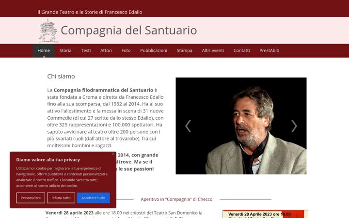 Snimka zaslona za compagniadelsantuario.it