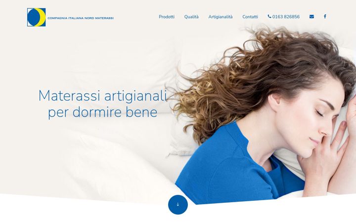 Screenshot di compagniaitaliananordmaterassi.com