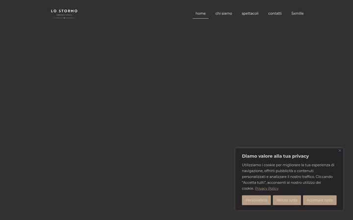 Screenshot of compagnialostormo.it