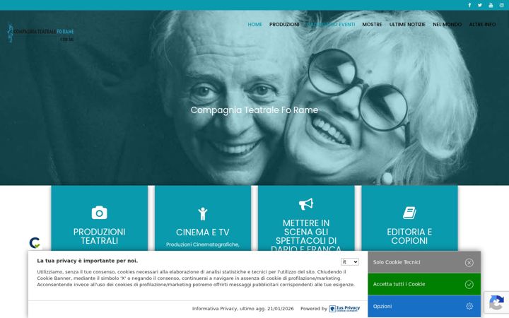Screenshot of compagniateatraleforame.it