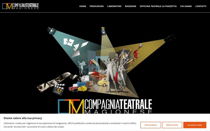 Screenshot of compagniateatralemagionese.it