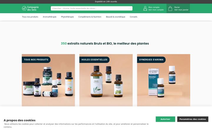 Screenshot of compagnie-des-sens.fr