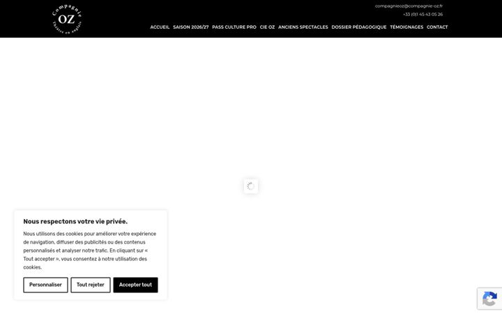 Screenshot ta' compagnie-oz.fr