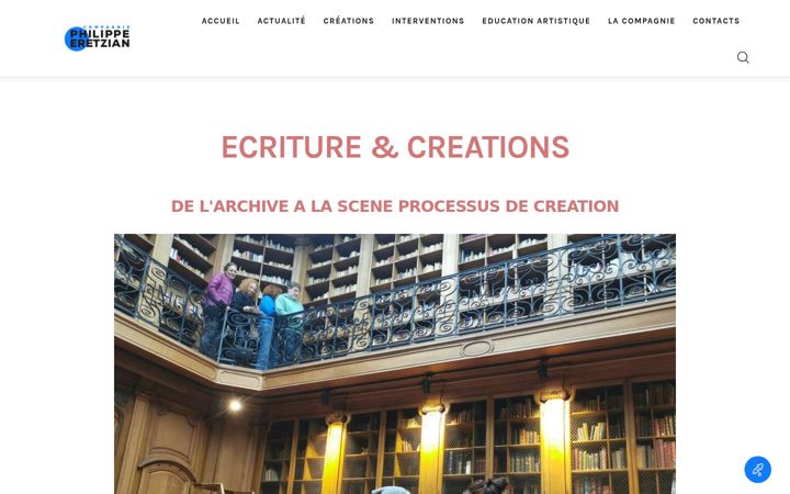 Screenshot ta' compagnie-philippe-eretzian.fr
