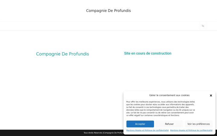 Screenshot of compagniedeprofundis.com