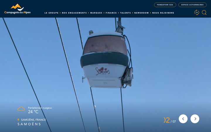 Screenshot of compagniedesalpes.fr