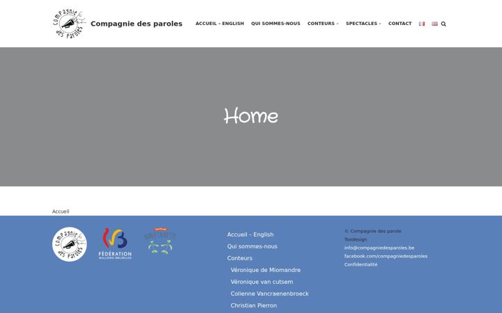 Screenshot of compagniedesparoles.be