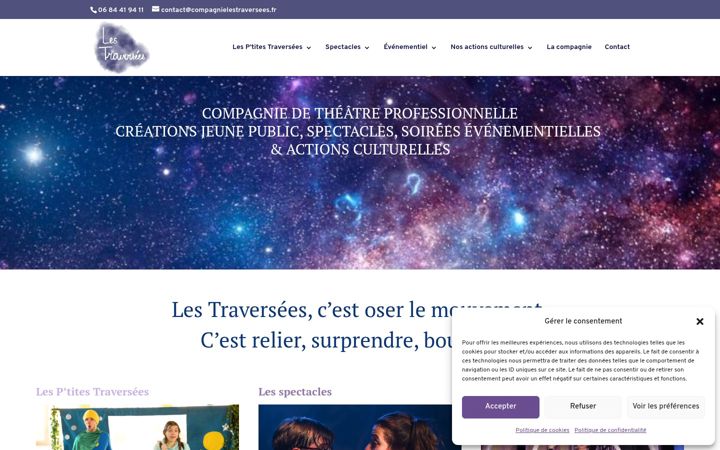 Screenshot του compagnielestraversees.fr