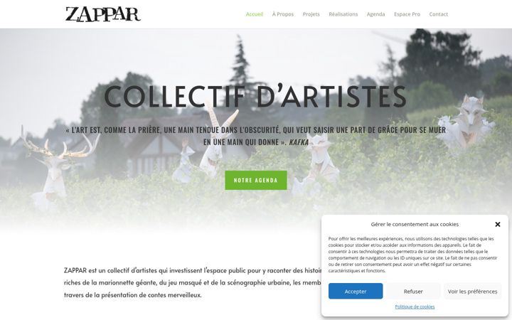 Screenshot of compagniezappar.com