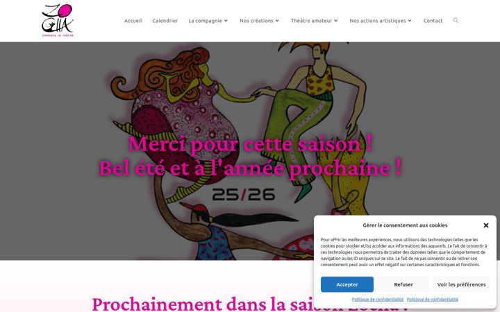 Screenshot of compagniezocha.fr