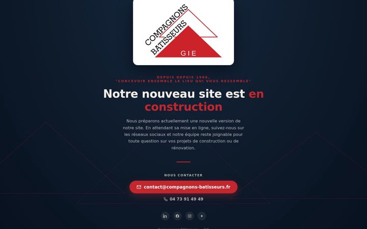 Screenshot of compagnons-batisseurs.fr