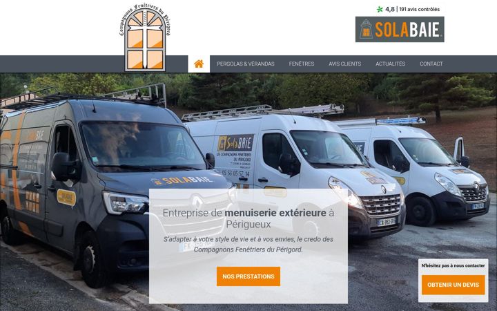 Screenshot of compagnons-fenetriers.com
