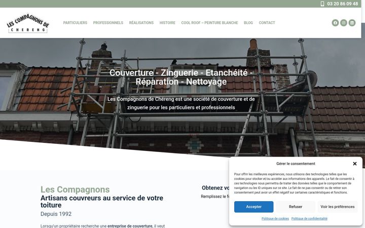 Screenshot of compagnons.fr