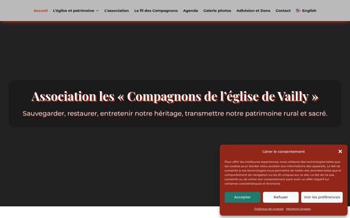 Ekrano kopija compagnonseglisevailly.fr