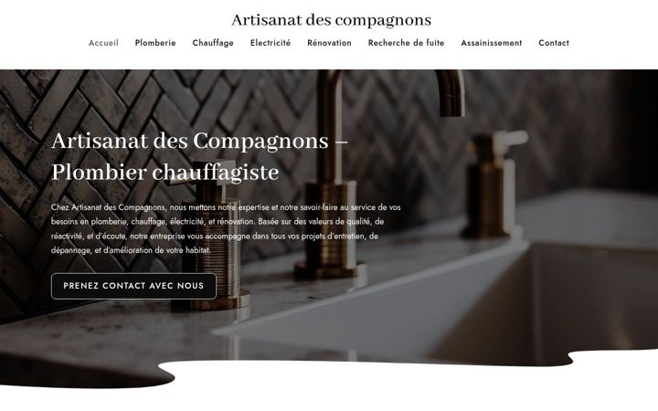 Screenshot of compagnonsplombier.com
