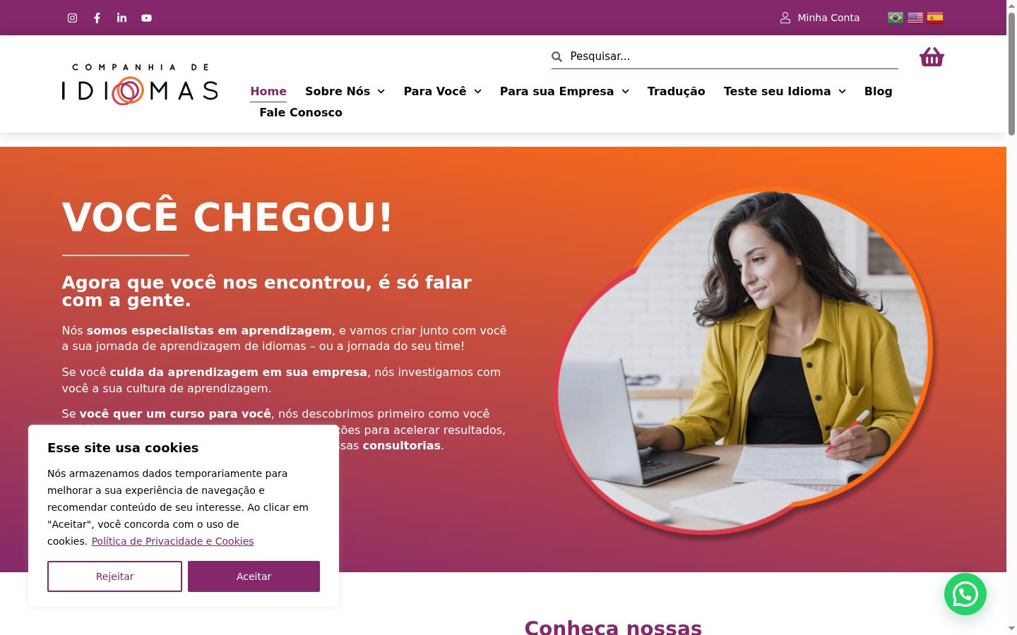 Screenshot tal-banner tal-kunsens muri qabel kwalunkwe interazzjoni