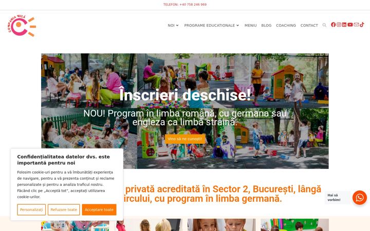 Screenshot of companiamica.ro