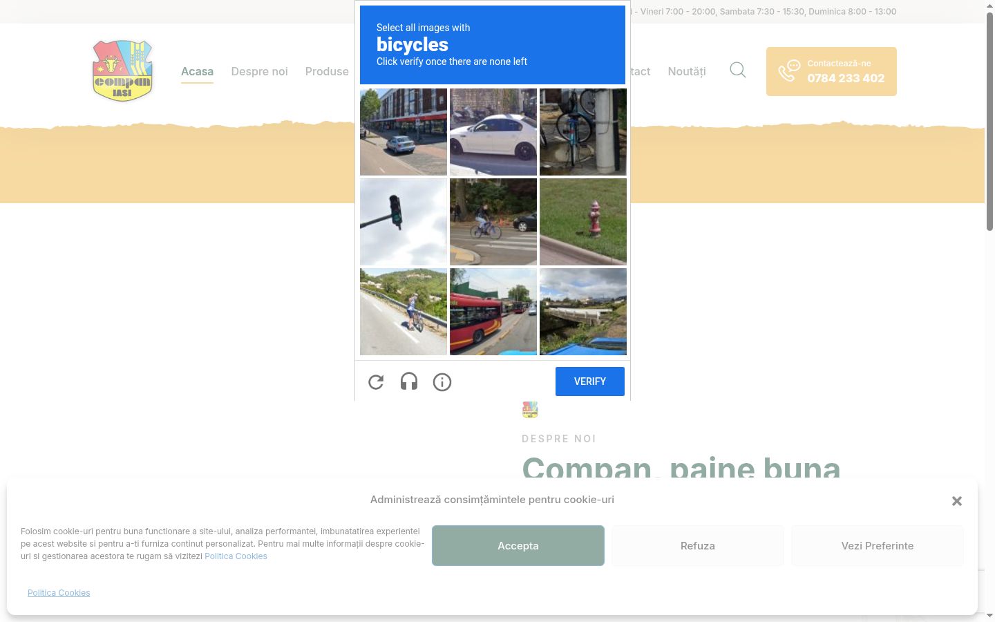 Screenshot van de toestemmingsbanner zoals getoond vóór enige interactie