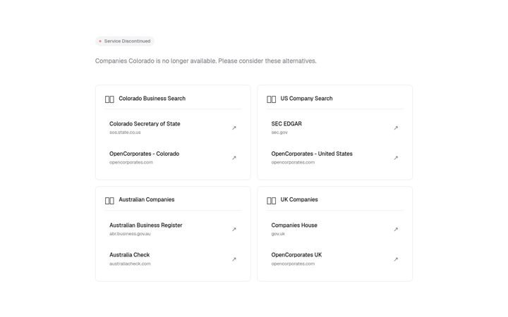 Screenshot of companiescolorado.com
