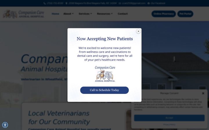 Screenshot of companioncareanimalhospital.com