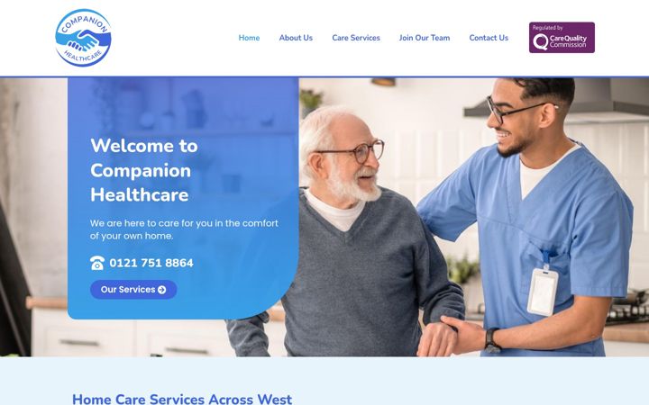 Screenshot of companionhealthcare.co.uk