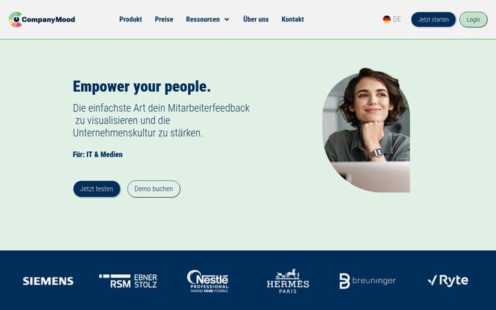 Screenshot of company-mood.de