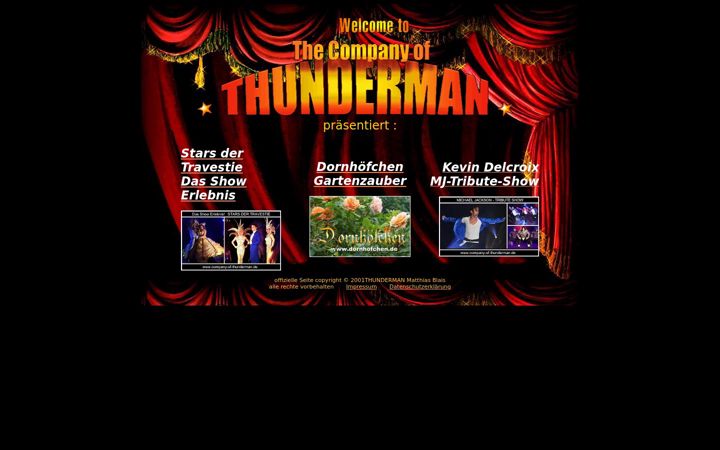 Screenshot of company-of-thunderman.de