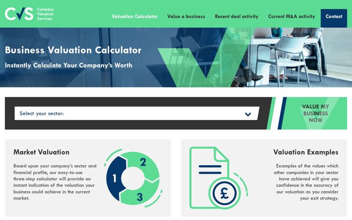 Screenshot of company-valuation-services.co.uk