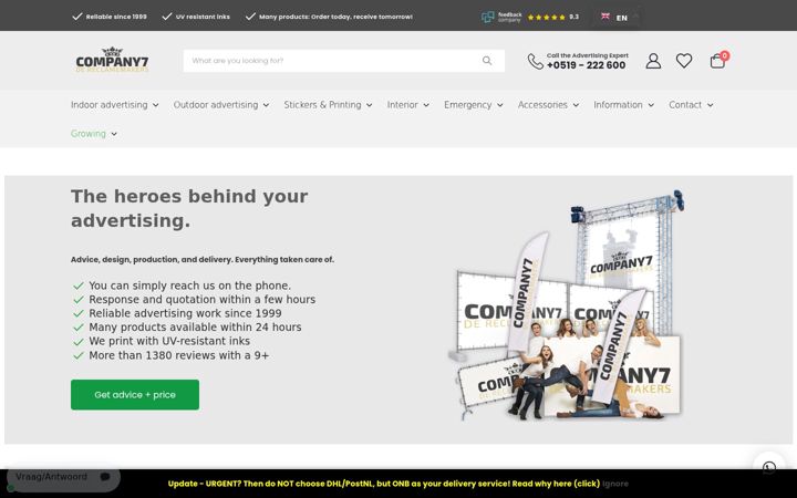 Screenshot of company7.nl