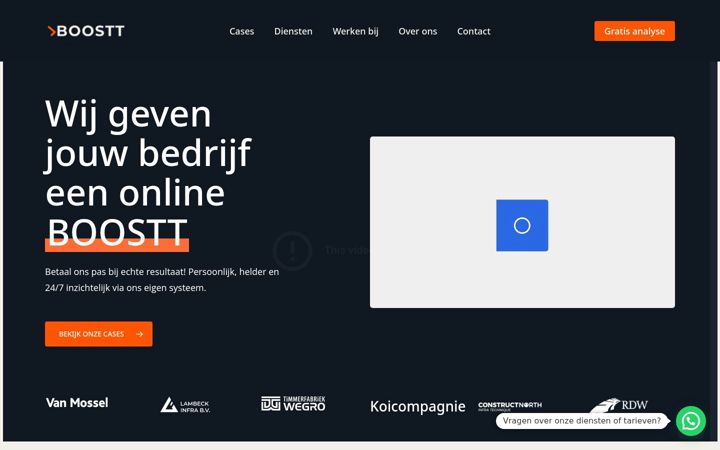 Captura de pantalla de companyboost.nl