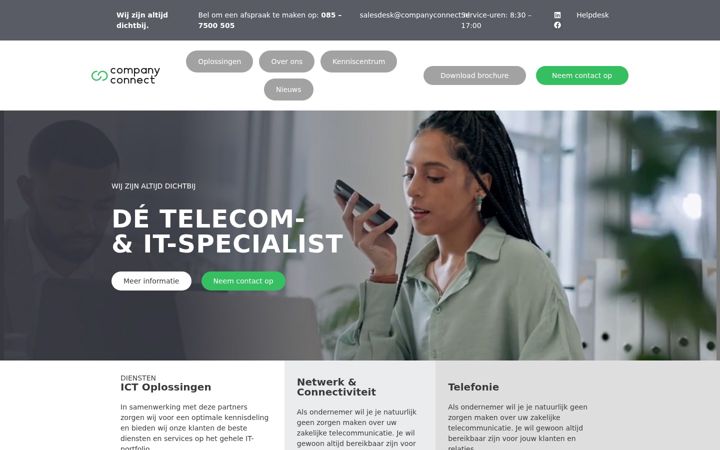 Captura de pantalla de companyconnect.nl