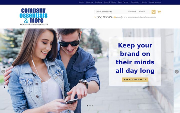 Screenshot of companyessentialsandmore.com