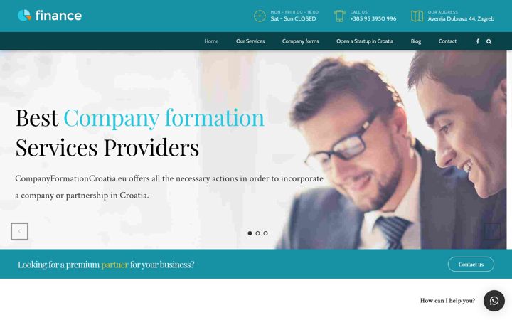 Screenshot of companyformationcroatia.eu