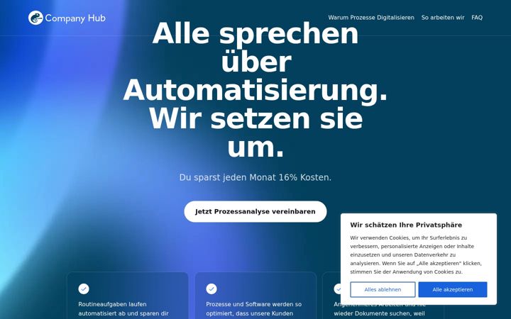 Екранна снимка на companyhub.io