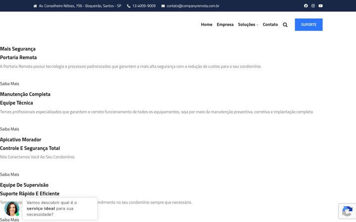 Snímek obrazovky companyremota.com.br