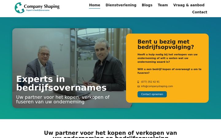 Screenshot of companyshaping.com
