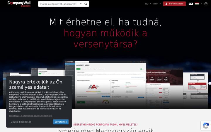 Screenshot of companywall.hu