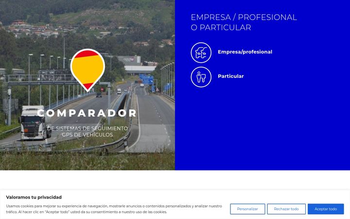 Screenshot of compara-rastreador-gps.com