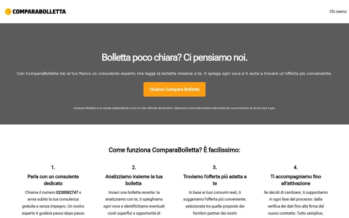 Skärmbild av comparabolletta.it