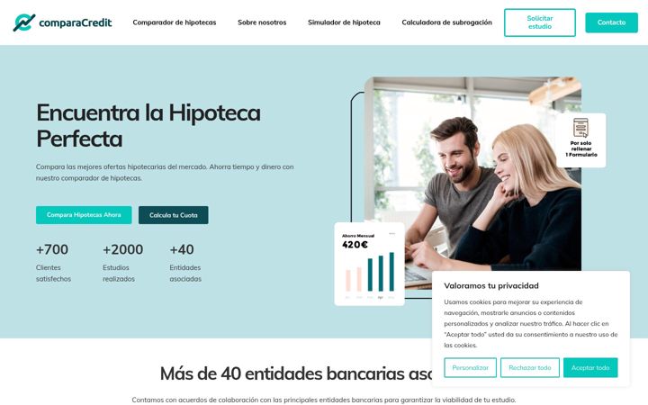 Screenshot of comparacredit.com
