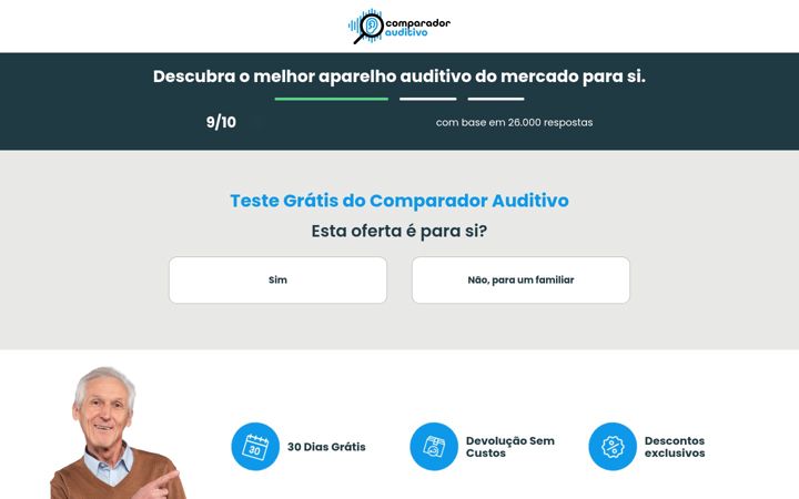 Screenshot του comparador-auditivo.pt